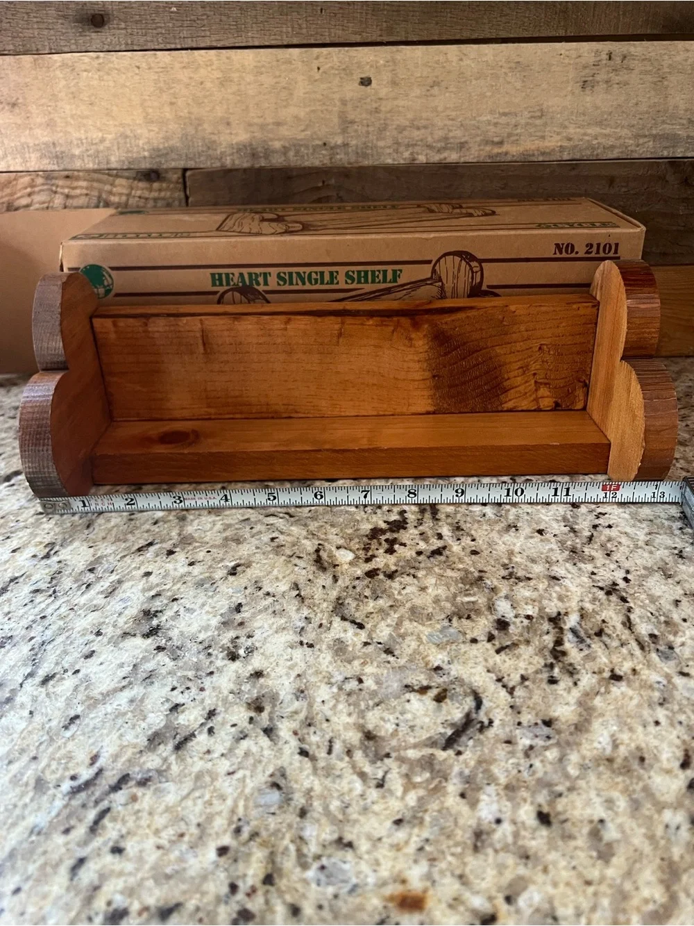 NIB Rustic Pine Heart Single Shelf